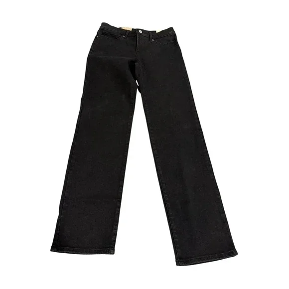 Levis 314 Shaping Straight Jeans Womens 27x30 Black Mid Rise Tummy Slimming NEW - Picture 3 of 8